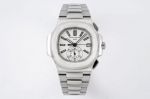 Perfect Replica PP Factory Patek Philippe Nautilus Swiss  Watch - Stainless Steel White Dial
